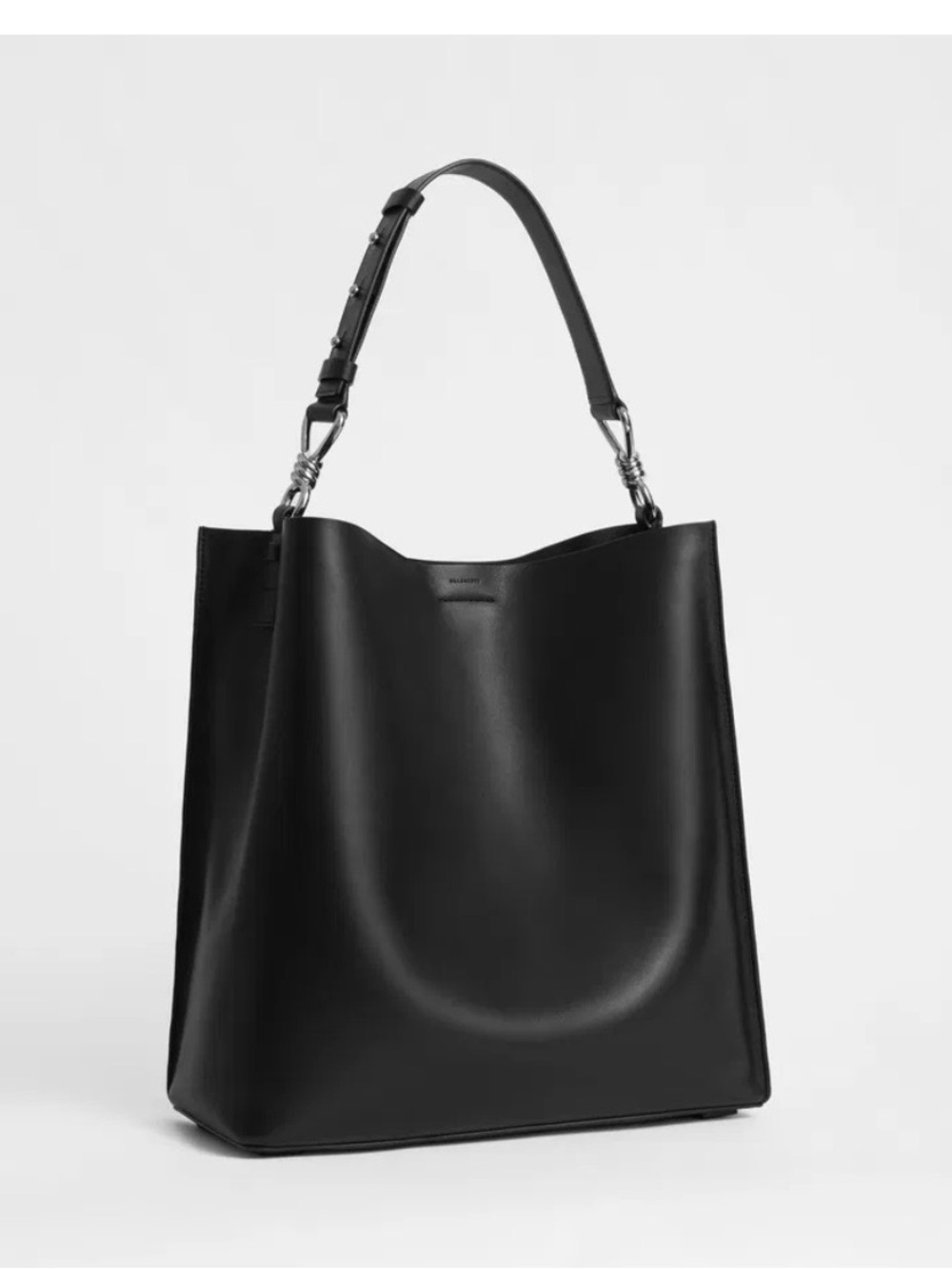 All Saints Captain Leather North South Tote Bag - Picture 3 of 11